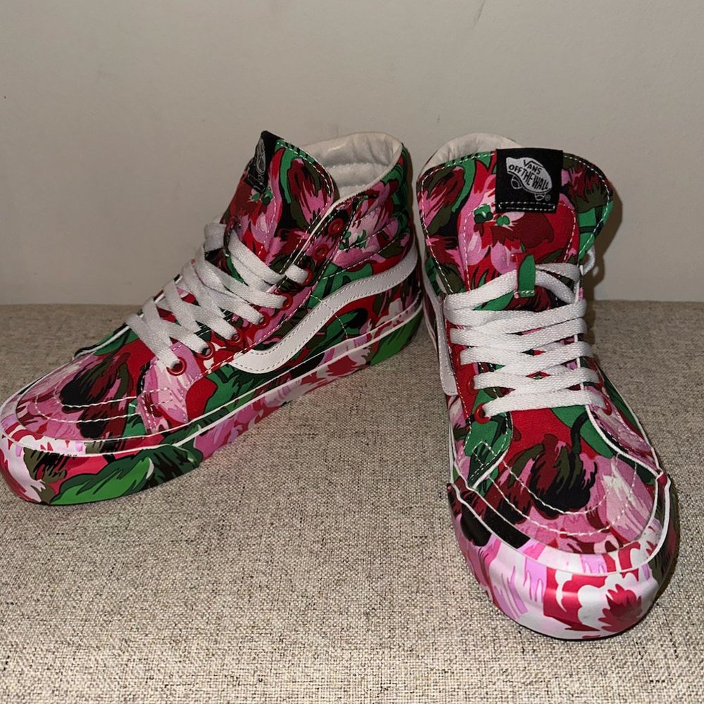 KENZO X VANS Floral Hi-Top Sneakers Sz 8.5W